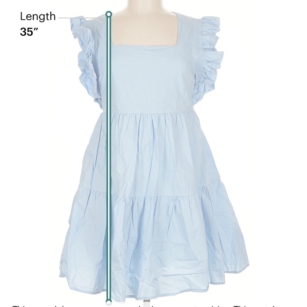 English Factory Light Blue Ruffle Mini Dress - Picture 5 of 7